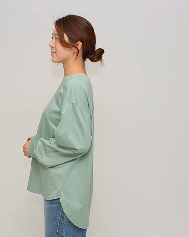 Praia<br> プレミアムシルケット・シャーリングスリーブプルオーバー