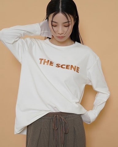 CYAN TOKYO<br> チュールスリーブロゴL/S T