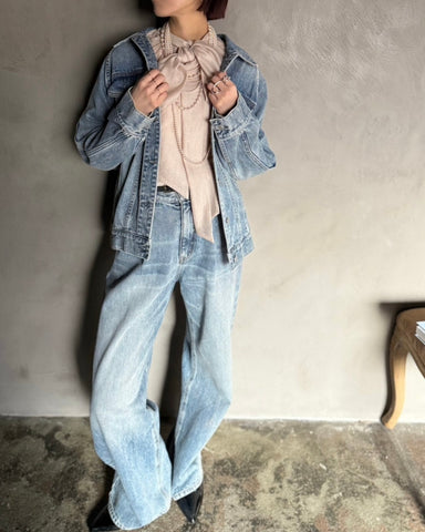 cafune <br> raglan sleeve denim jacket