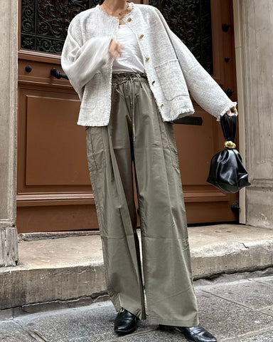 3月8日ライブ cafune<br> cotton cupra cargo easy pants