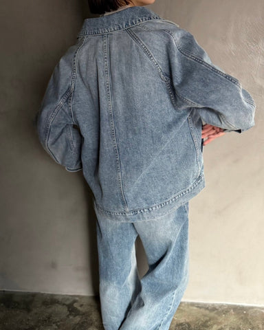 cafune <br> raglan sleeve denim jacket