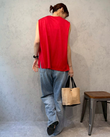 cafune<br>サイドスリットノースリーブ