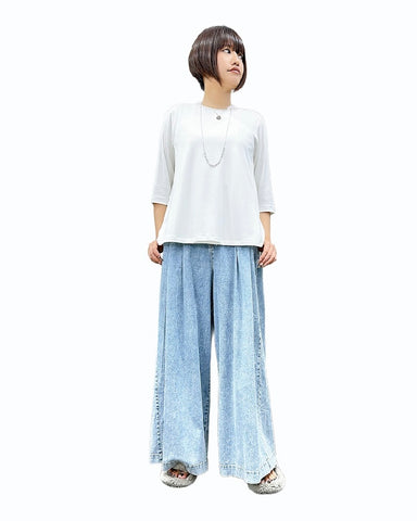 5月31日ライブ ayane<br>リブ地5分袖シャツ