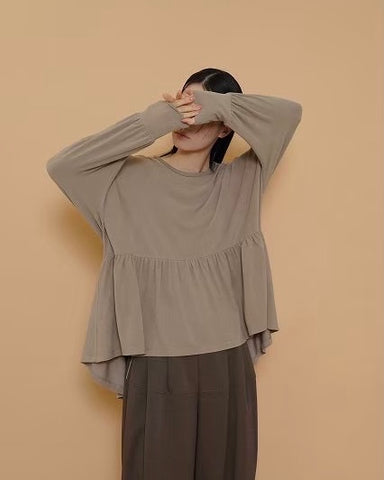 CYAN TOKYO<br> ラウンドギャザーウォームドルマンTOPS