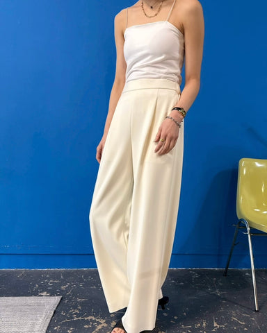 cafune<br> double knit easy wide pants
