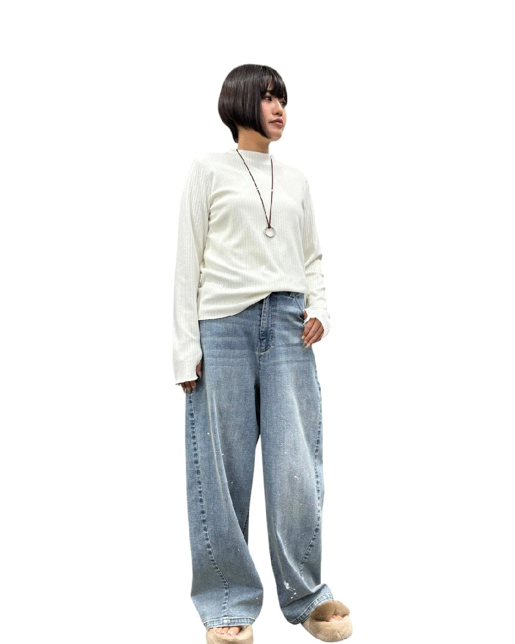 ayane<br>ハイネックリブロンT