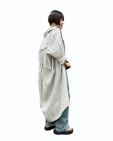 5月29日ライブ ayane<br>ピンストライプロングシャツ
