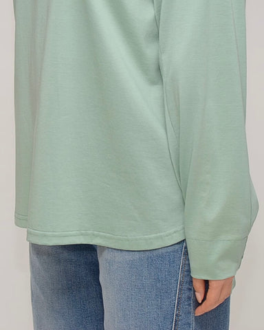 Praia<br> プレミアムシルケット・シャーリングスリーブプルオーバー