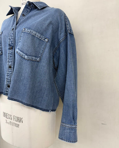 cafune<br> light oz denim short shirt