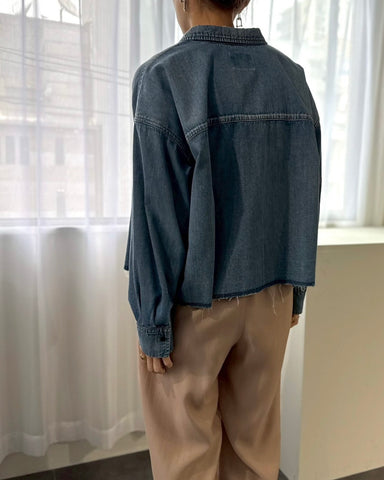 cafune<br> light oz denim short shirt