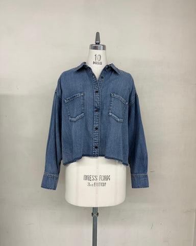 cafune<br> light oz denim short shirt