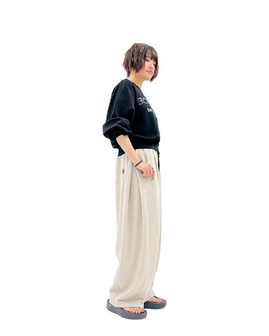 ayane<br>軽量裏毛サイドタックパンツ