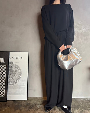 8月1日ライブ<br> cafune mat stretch georgette wide easy pants