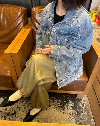cafune <br> raglan sleeve denim jacket