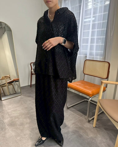7月17日ライブ cafune<br> cut jacquard half sleeve shirt