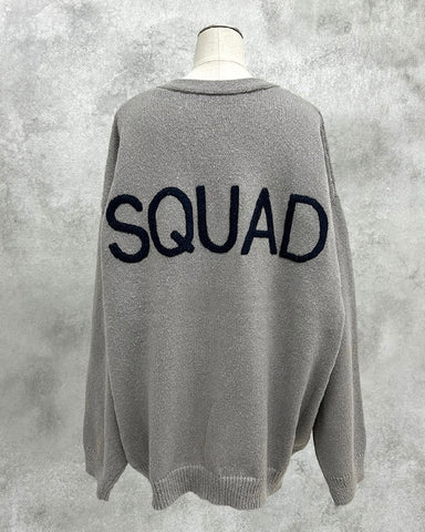 ayane予約<br>ロゴ刺繍ニットカーディガン