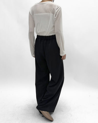 cafune<br> double knit easy wide pants