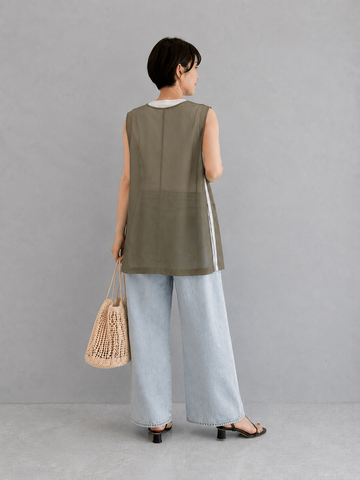6月14日ライブBLUE FRONCE<br> シアーノーカラーサイドLINEスリットジレ