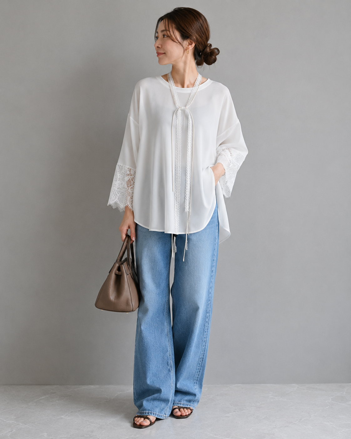 Margaux Vintage<br> シアーロンTEE カフスレース