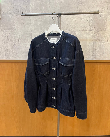 cafune<br>ノーカラーデニムジャケット