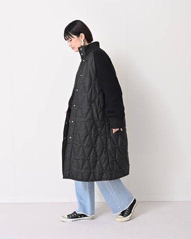 Herencia<br> High neck quilted knit coat