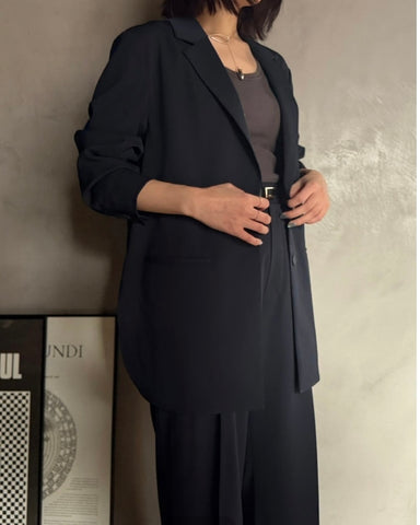 cafune <br> dry twill tailored shirt jacket