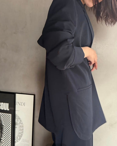 cafune <br> dry twill tailored shirt jacket
