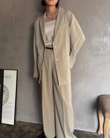 cafune <br> dry twill tailored shirt jacket