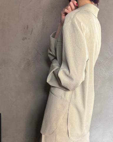 cafune <br> dry twill tailored shirt jacket