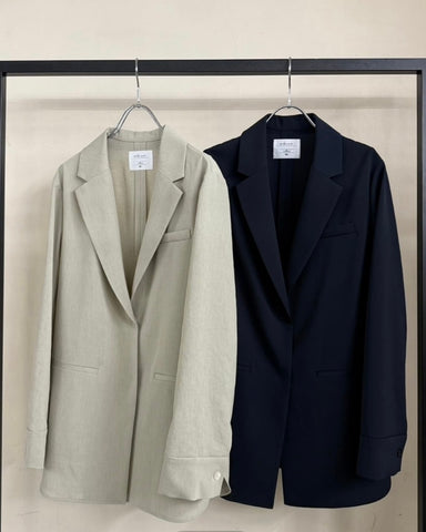 cafune <br> dry twill tailored shirt jacket