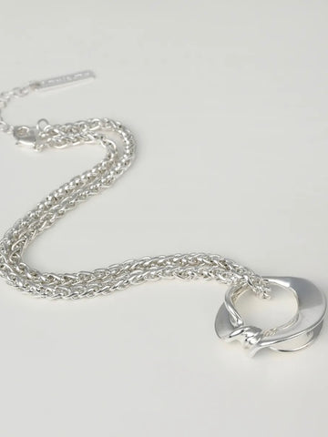 Nothing And Others<br> Asymmetry twist ring Necklace