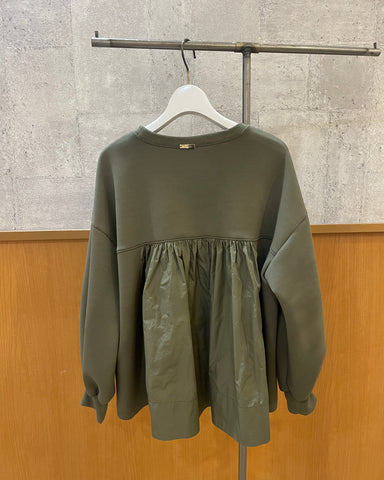 ...&DEAR<br>バックギャザー異素材トップス
