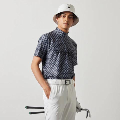 ゴルフコレクション<br>BANDEL<br> ALLOVER S/S MOCK NECK SHIRTS / BNS-4SAOMC