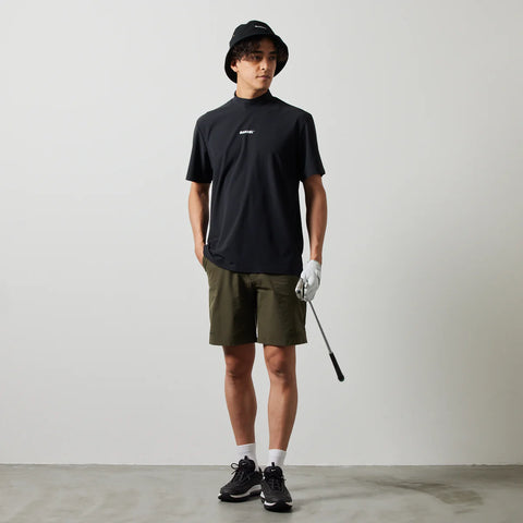ゴルフコレクション<br>BANDEL<br> STRAIGHT LOGO S/S MOCK NECK SHIRTS<br>BNS-4SLTMC