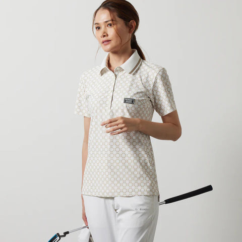 ゴルフコレクションWOMEN<br>BANDEL<br> ALLOVER S/S POLO SHIRTS / BNS-W4SAOPL