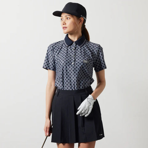 ゴルフコレクションWOMEN<br>BANDEL<br> ALLOVER S/S POLO SHIRTS / BNS-W4SAOPL