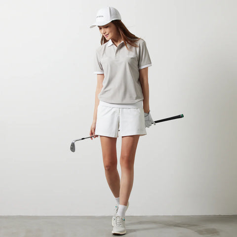 ゴルフコレクションWOMEN<br>BANDEL<br> BICOLOR RIB S/S POLO SHIRTS<br>BNS-W4SLFPL