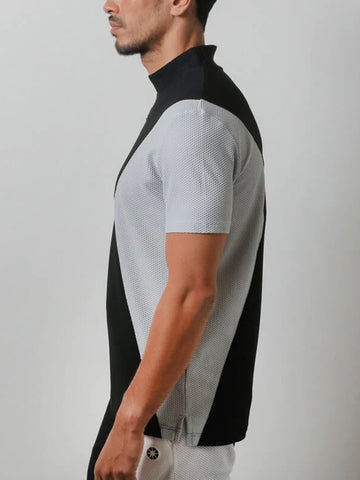 BANDEL<br>  ASYMMETRY SWITCH S/S MOCK NECK SHIRTS